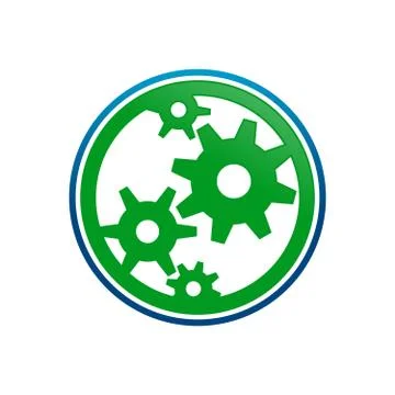 Engineer World Motion Cogwheel Symbol Graphic Design Stock Illustration