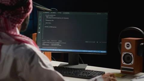 Engineer writing code at home Stock Footage 255567584