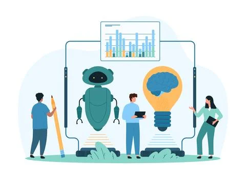 Engineering with AI, generative artificial intelligence, smart innovation of 스톡 일러스트