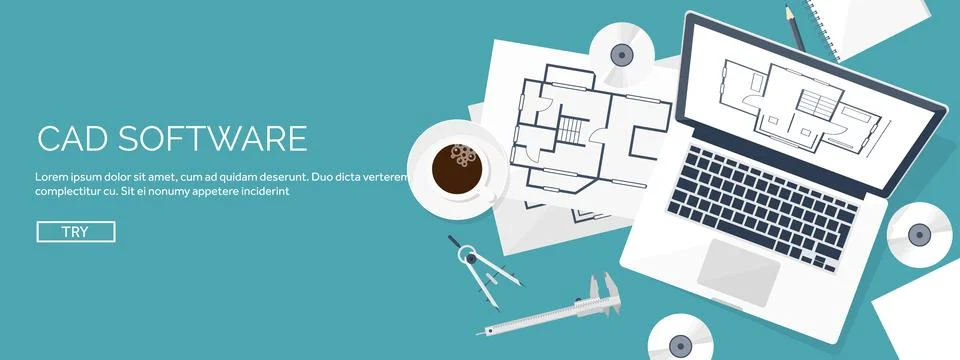 Engineering and architecture vector illustration. Drawing and construction Stock Illustration