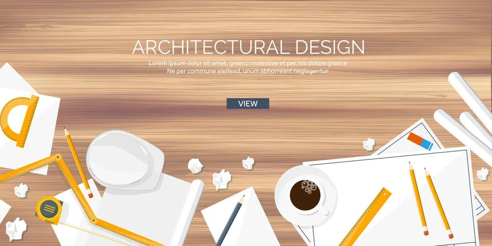 Engineering and architecture vector illustration. Drawing and construction 스톡 일러스트