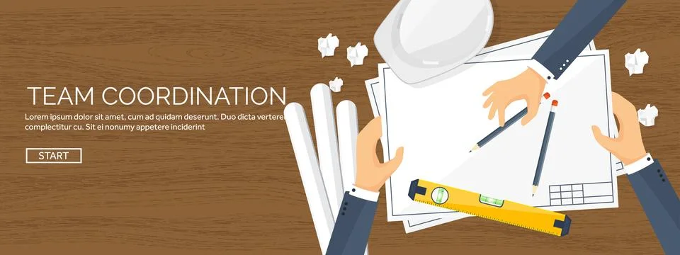 Engineering and architecture vector illustration. Drawing and construction 스톡 일러스트