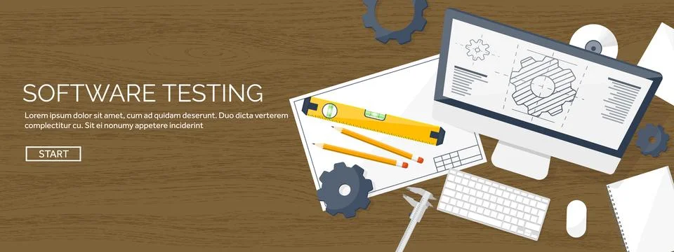 Engineering and architecture vector illustration. Drawing and construction Stock Illustration