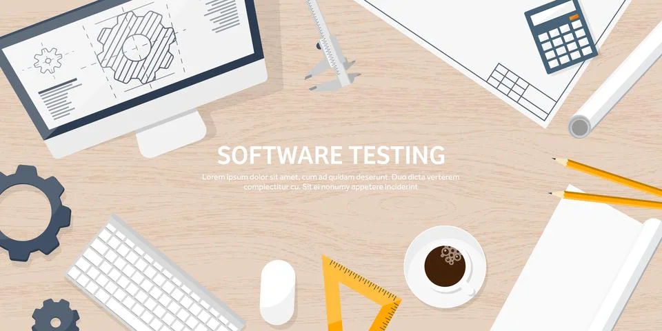 Engineering and architecture vector illustration. Drawing and construction Stock Illustration