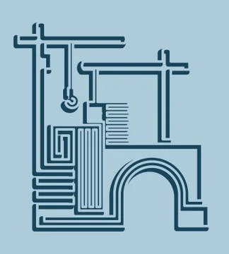 Engineering and construction development Illustrazione stock