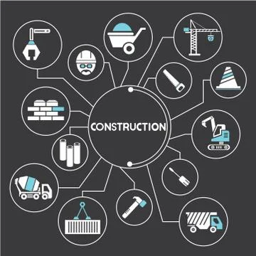 Engineering and construction Stock Illustration
