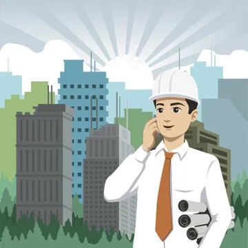 Engineering and construction Stock Illustration