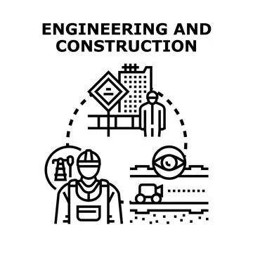 Engineering and construction industry development process concept イラスト素材