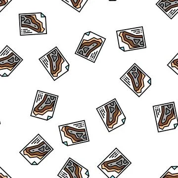 Engineering and design quarry mining vector seamless pattern Illustrazione stock