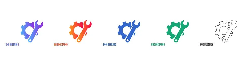 Engineering and Maintenance Tool Icons Stock Illustration