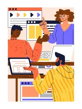 Engineering and programming concept Stock Illustration