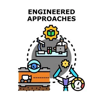 Engineering approaches concept with research and development processes Stock Illustration