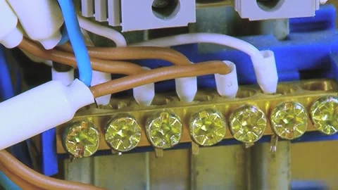 Engineering Art in a Complex Electrical Network Stock Footage 341067570