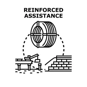 Engineering assistance creating reinforced building structures Stock Illustration