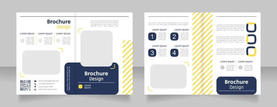 Engineering bifold brochure template design Stock Illustration