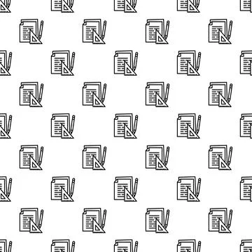 Engineering blueprint drafting and design seamless pattern イラスト素材