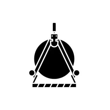 Engineering calculation black icon, vector sign on isolated background Illustrazione stock
