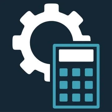 Engineering Calculations Flat Icon Illustrazione stock