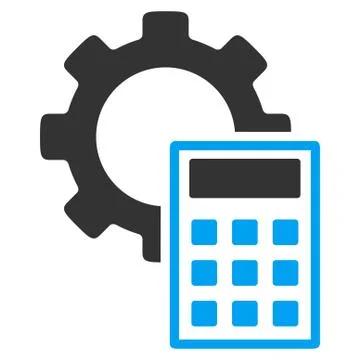 Engineering Calculations Flat Icon Illustrazione stock