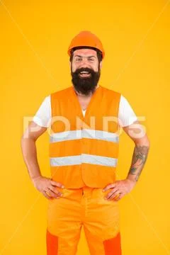 Engineering career concept. Architect builder engineer. Labor day. Safety Stock Photos