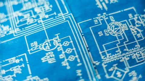 The engineering circuit diagram Stock Footage 64099596