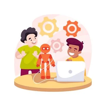 Engineering class isolated cartoon vector illustration. Stock Illustration