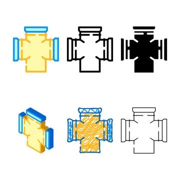 Engineering clean pipeline color icon vector Stock Illustration