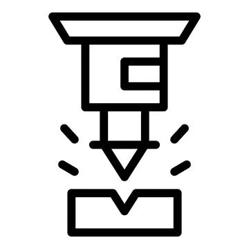 Engineering cnc machine icon outline vector. Work tool Stock Illustration