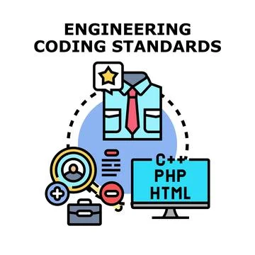 Engineering coding standards and software development process Stock-Illustration