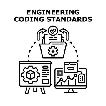 Engineering coding standards vector concept illustration 스톡 일러스트