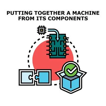 Engineering components into integrated system development solution Stock Illustration