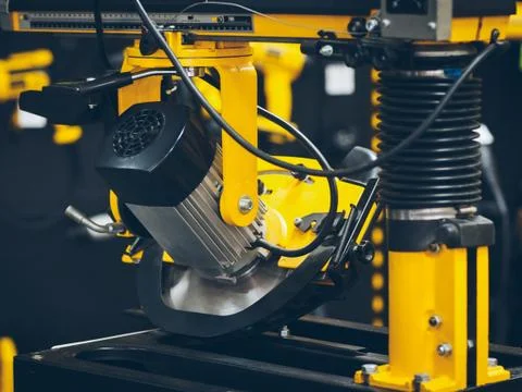 Engineering computerized industrial machine tool Stock Photos