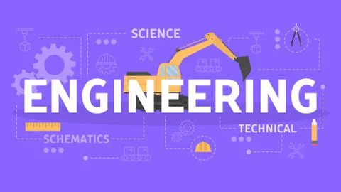 Engineering concept. Idea of the education and learning Stock Illustration