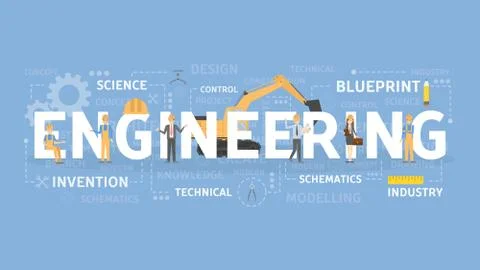 Engineering concept illustration. Illustrazione stock