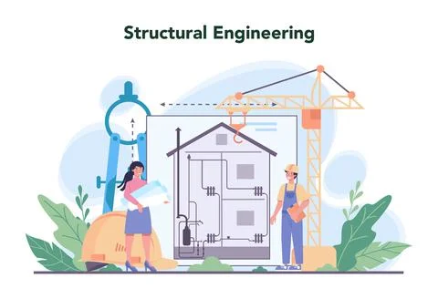 Engineering concept. Technology and science. Professional occupation Stock Illustration