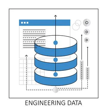 Engineering data center Stock Illustration