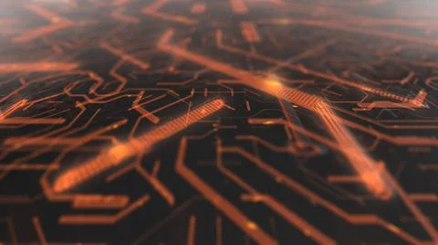 Engineering data processing electronic circuit board data processing  Stock Illustration