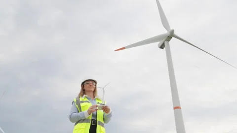 Engineering decomposition of wind power: a scientist explores wind strength and Stock Footage 248320915