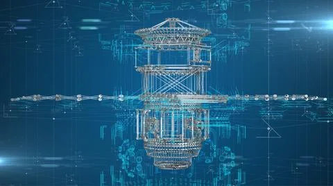 Engineering design for aeronautical aerospace industry technology development Stock Illustration