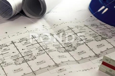 Engineering Diagram Blueprint Paper Drafting Project Sketch Architectural,s..