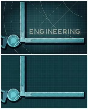 Engineering Drawing Boards Stock Illustration