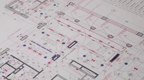 Engineering drawing, close-up Stock Footage 61047686