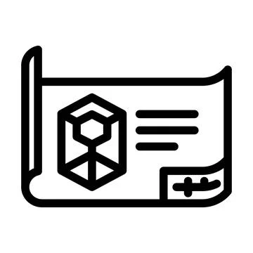 Engineering drawing manufacturing engineer line icon vector illustration Illustrazione stock