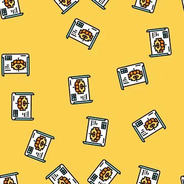 Engineering drawing manufacturing engineer vector seamless pattern Stock Illustration