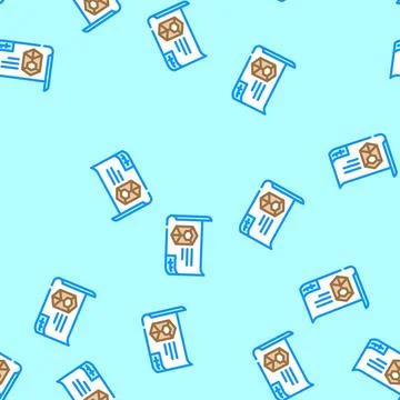 Engineering drawing manufacturing engineer vector seamless pattern Stock Illustration