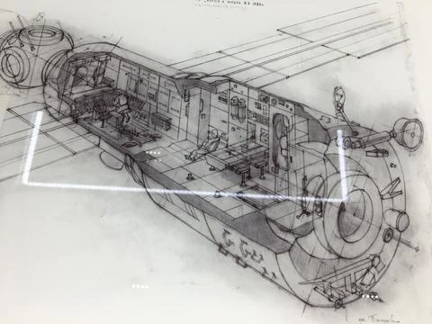 Engineering drawing Stock Photos