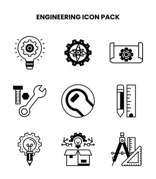 Engineering DuoTone UI Icons Pack 스톡 일러스트