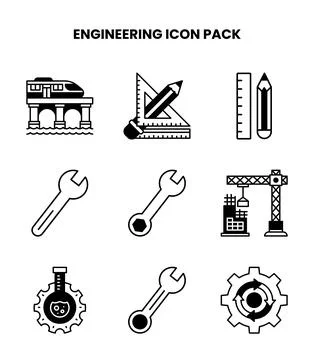 Engineering DuoTone UI Icons Pack イラスト素材