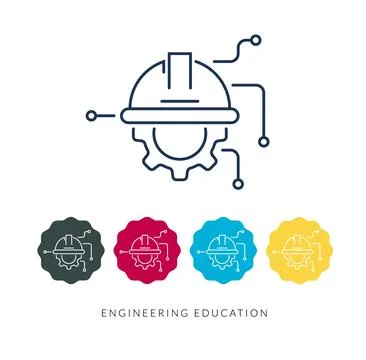 Engineering Education Courses - Stock Icon Stock Illustration