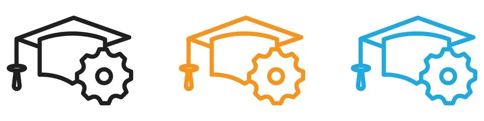 Engineering education icon vector logo set collection for web app ui イラスト素材